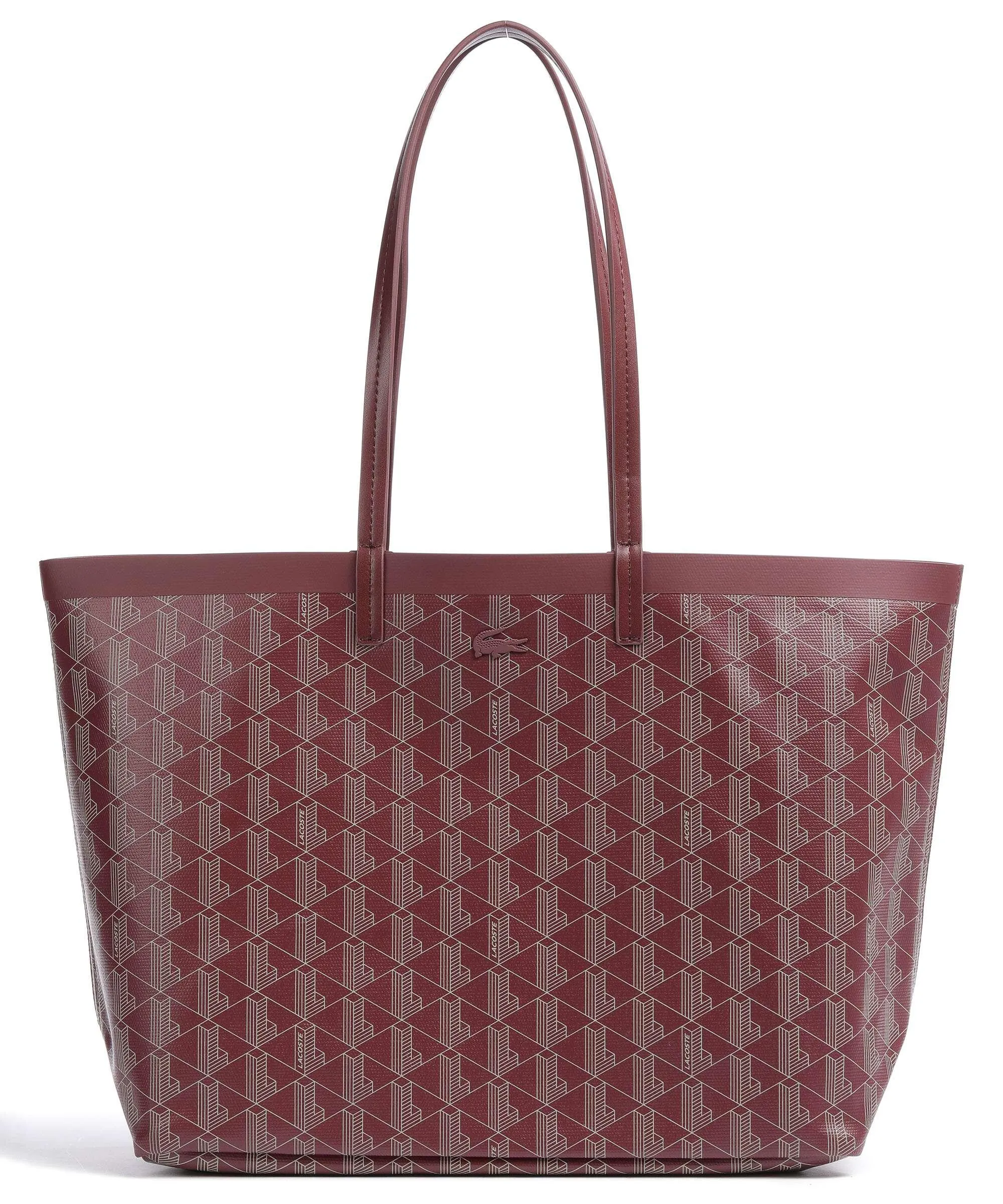  Lacoste Zely Borsa shopper cotone riciclato rosso scuro  