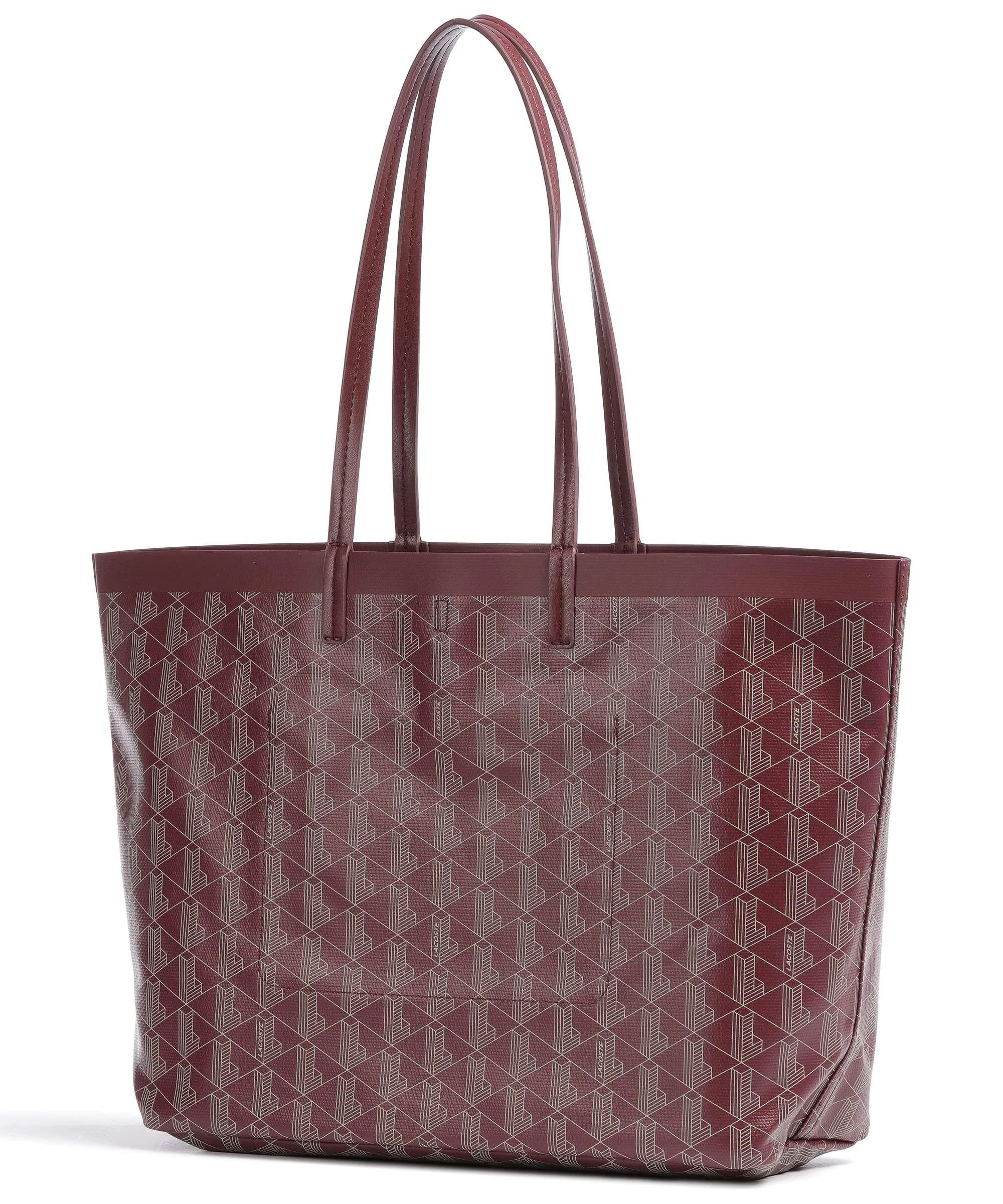  Lacoste Zely Borsa shopper cotone riciclato rosso scuro  