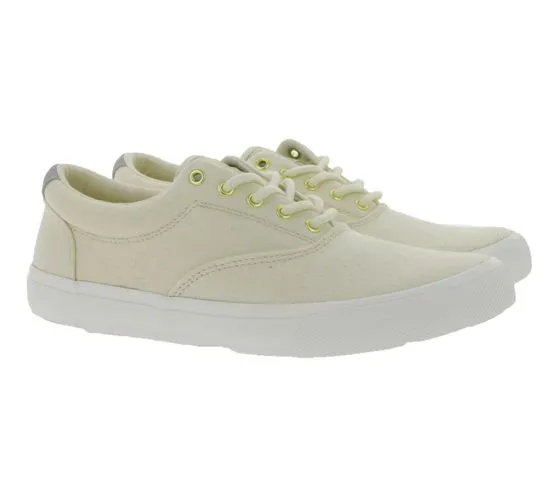 SPERRY Bahama Striper II Cvo Sneaker da uomo in tela con tecnologia Wave Siping STS24186 Beige
